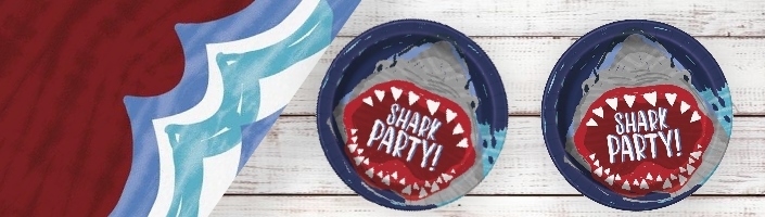 Shark Splash Party Supplies, Decorations & Balloons | Party Save Smile